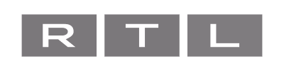 RTL logo in grey blocks