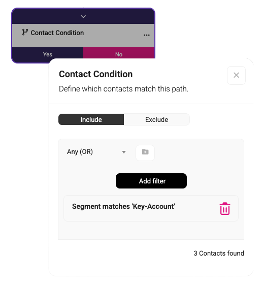 Contact Condition in an Automation