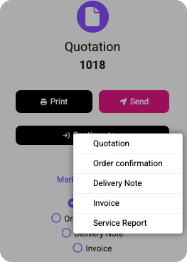 Sales pipeline board showing leads in the site visit stage and in negotiation