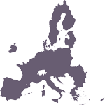 Map of Europe showing hosted data in Europe