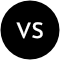 Minimal black square logo with the letters VS in white
